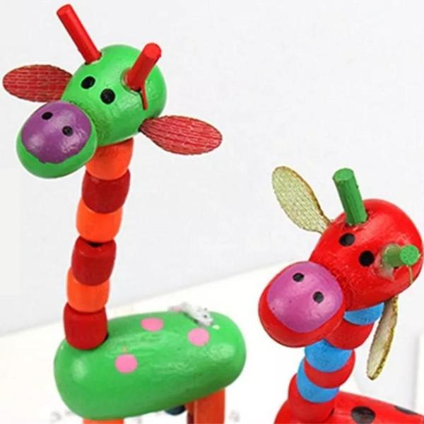 Imagem de Girafa Maluca Articulada Brinquedo De Madeira 951 Shiny Toys