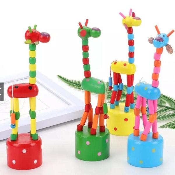 Imagem de Girafa Maluca Articulada Brinquedo De Madeira 951 Shiny Toys