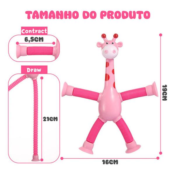 Imagem de Girafa Pop It Tubo Estica E Gruda Melman Fidget Toys Tiktok