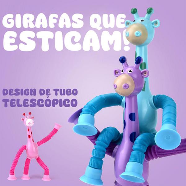 Imagem de Girafa Pop It Tubo Estica E Gruda Melman Fidget Toys Tiktok