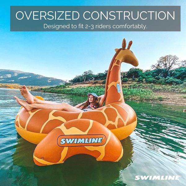 Imagem de Giraffe Pool Float Swimline inflável Original 90710 para crianças