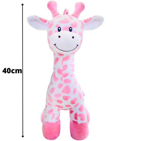 Imagem de Girafinha Bebê De Pelúcia Rosa Animal Fun 14420 - BUBA