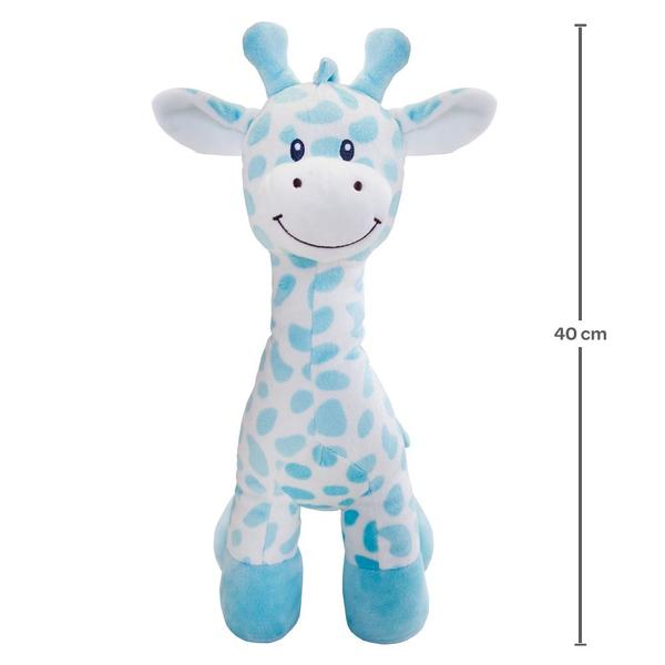 Imagem de Girafinha de Pelúcia Baby para quarto de Meninos Azul BUBA