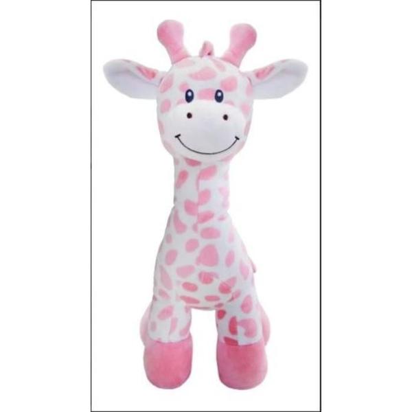 Girafinha Rosa De Pelúcia Para Bebê - Buba Imagem de Girafinha Rosa De Pelúcia Para Bebê