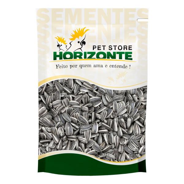 Imagem de Girassol Miúdo Nacional 500g - Horizonte Pet Store - Semente Limpa para Pássaros Psitas RIng Neck