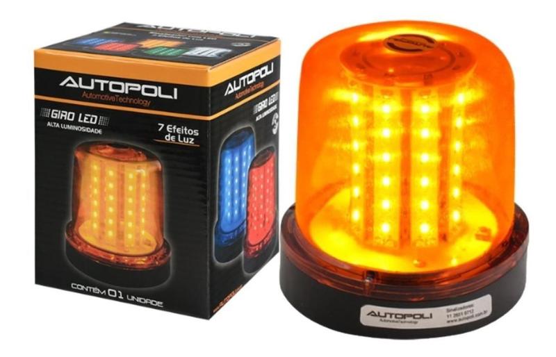 Imagem de Giroflex 54 Autopoli Led Efeitos 7 Luzes 12V/24V Alertas