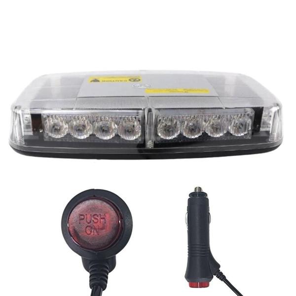 Imagem de Giroflex De Led Vermelho E ul 12V Retangular