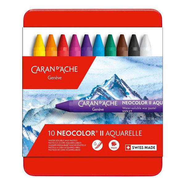 Imagem de Giz Aquarelável Neocolor II Caran DAche 10 Cores