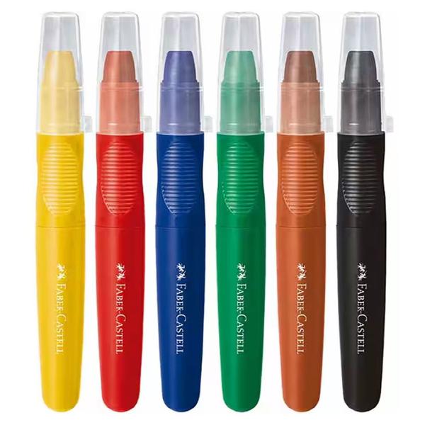 Imagem de Giz de Cera 6 Cores Jumbo Supermacio Little Creatives Faber Castell