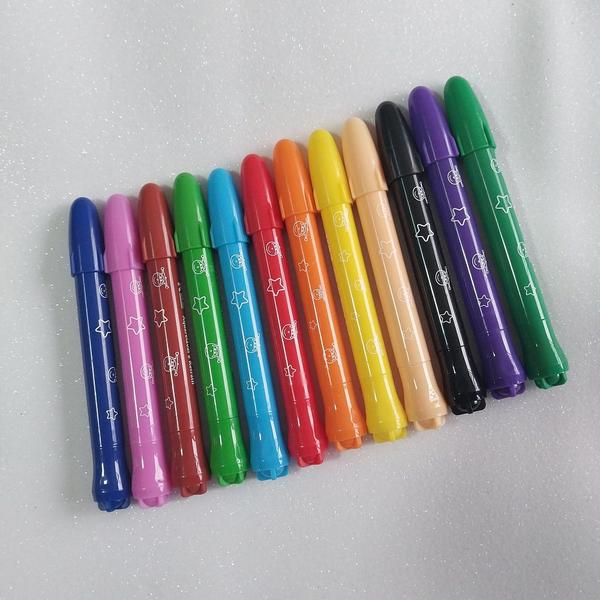 Imagem de Giz De Cera Gel Retrátil Aquarelável 12 Cores