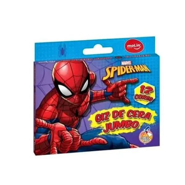 Imagem de Giz de Cera Jumbo Homem Aranha - Molin