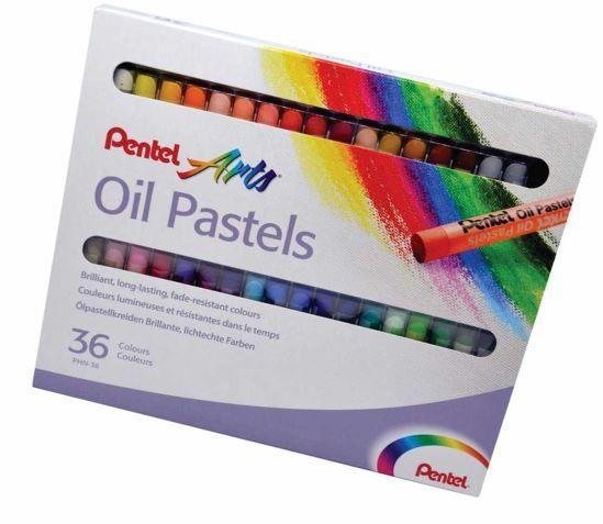 Imagem de Giz De Cera Pentel Pastel Oleoso Com 36 Cores Phn-36