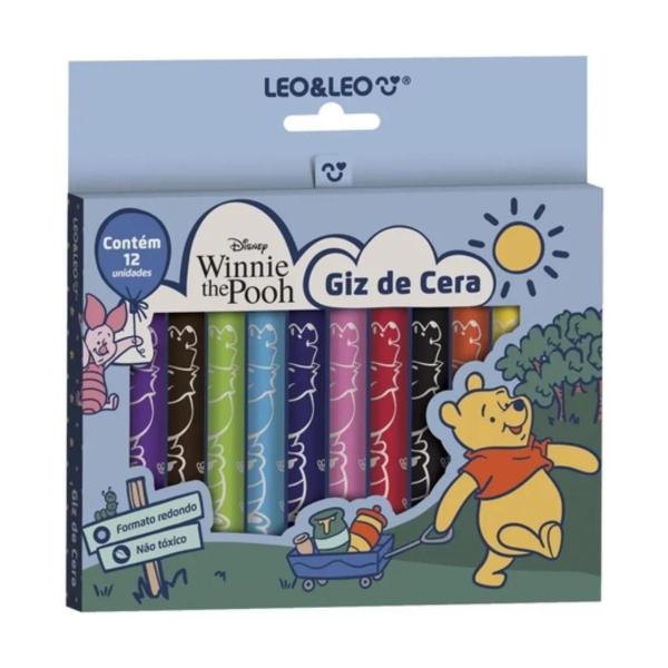 Imagem de Giz De Cera Ursinho Pooh Caixa Com 12 Cores - Leo E Leo