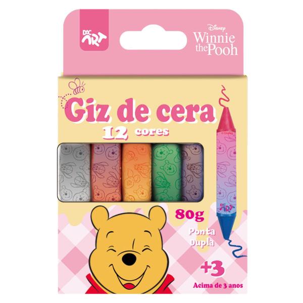 Imagem de Giz de Duas Pontas Bicolor Pooh 12 Cores 80g - DAC