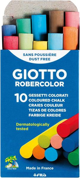 Imagem de Giz escolar Giotto robercolor colorido com 10 giz