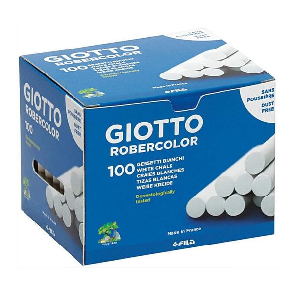 Imagem de Giz Giotto Robercolor Branco 100 unidades