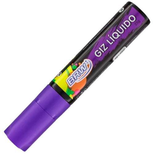 Imagem de Giz líquido marcador Removível 15mm BRW Cor Roxo Neon 25g