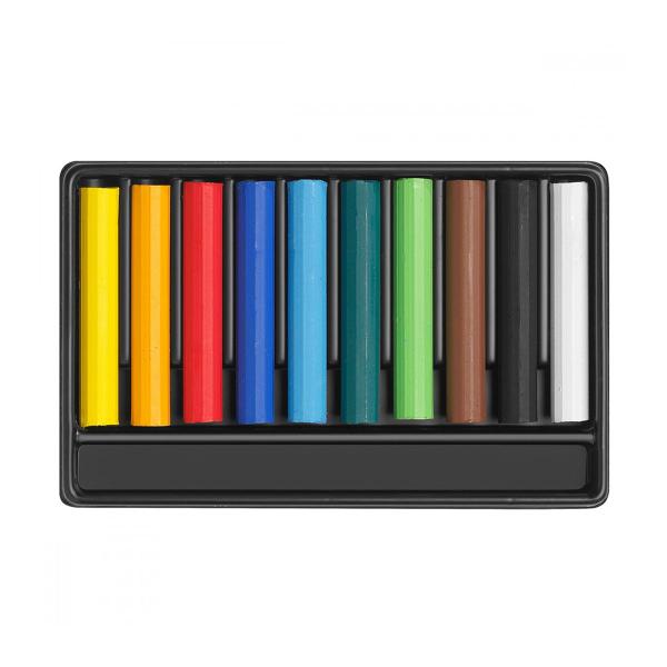 Imagem de Giz Pastel Carandache Swisscolor Wax Pastels com 10 Cores - 7002