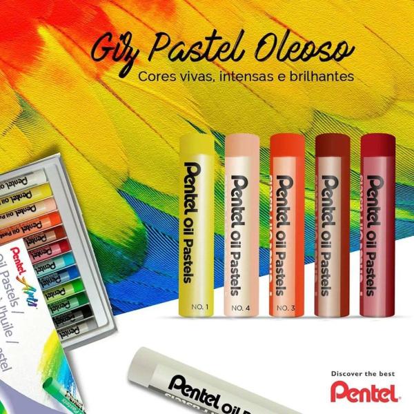 Imagem de Giz Pastel Oleoso 16 Cores Pentel Arts - PHN-16