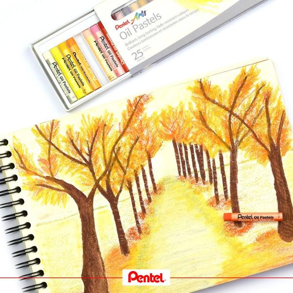 Imagem de Giz Pastel Oleoso 16 Cores Pentel