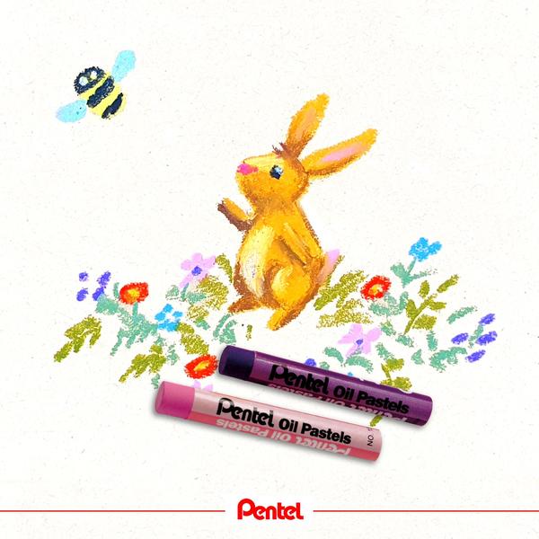 Imagem de Giz Pastel Oleoso 25 Cores Pentel