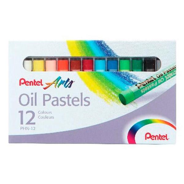 Imagem de Giz Pastel Oleoso Artístico 12 Cores - Pentel