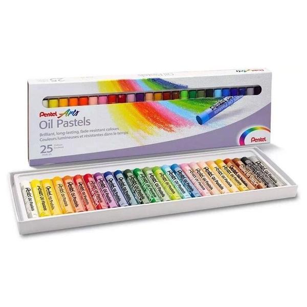 Imagem de Giz Pastel Oleoso Artístico 25 Cores - Pentel