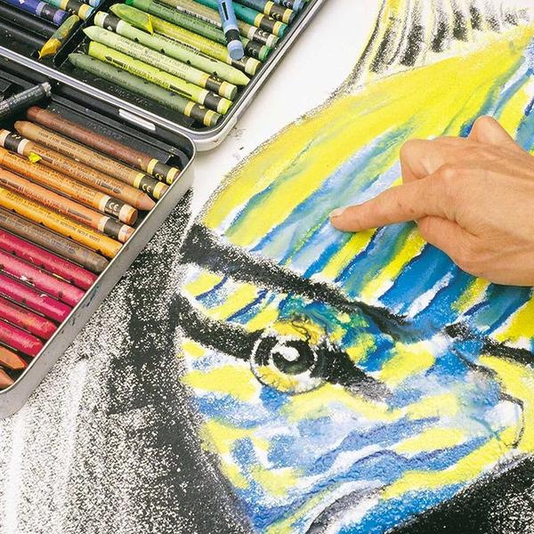 Imagem de Giz Pastel Oleoso Caran D'Ache Neocolor I 10 Cores