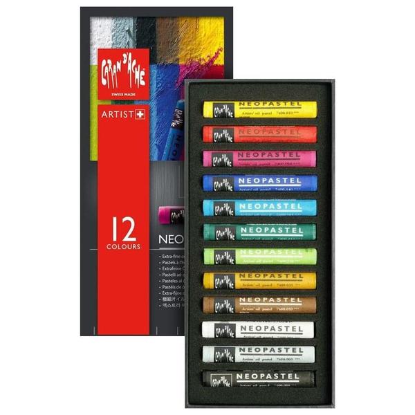 Imagem de Giz Pastel Oleoso Caran D'Ache Neopastel 12 Cores