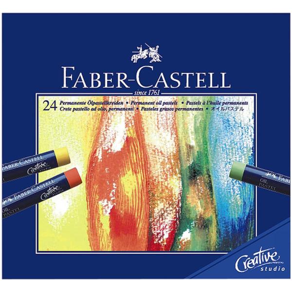 Imagem de Giz Pastel Oleoso Faber-Castell com 24 cores - Estojo Cartão - Ref 127024 - FABER CASTELL