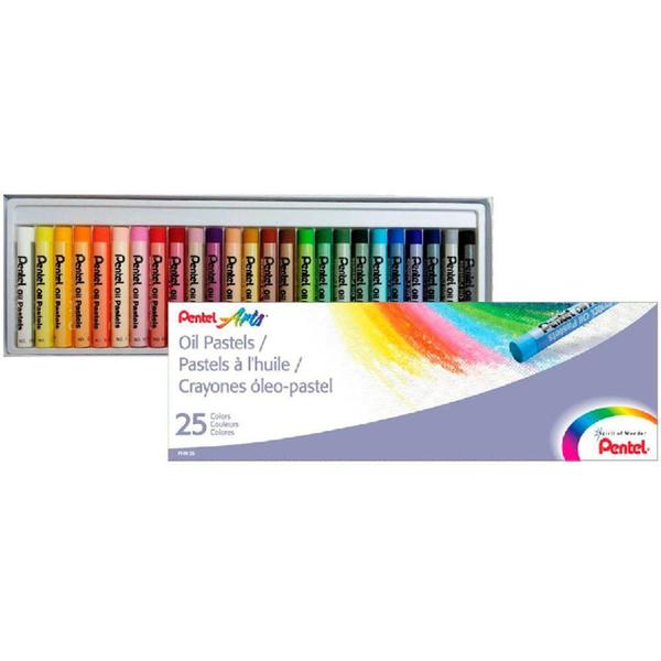 Imagem de Giz Pastel Oleoso Pentel com 25 Cores - Cód. PHN25