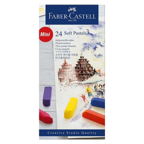 Imagem de Giz Pastel Seco Faber Castell Creative Studio Curto Soft 24 Cores