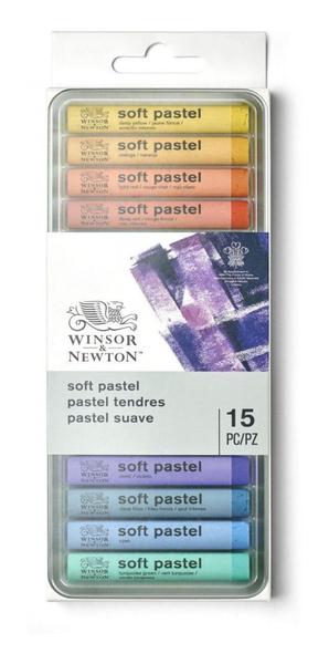 Imagem de Giz Pastel Seco Para Desenho 15 Cores Macio Winsor & Newton