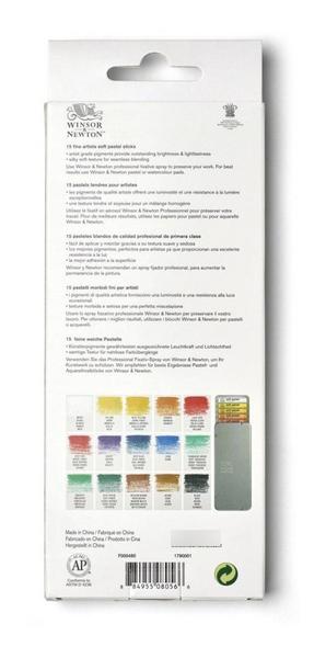 Imagem de Giz Pastel Seco Para Desenho 15 Cores Macio Winsor & Newton