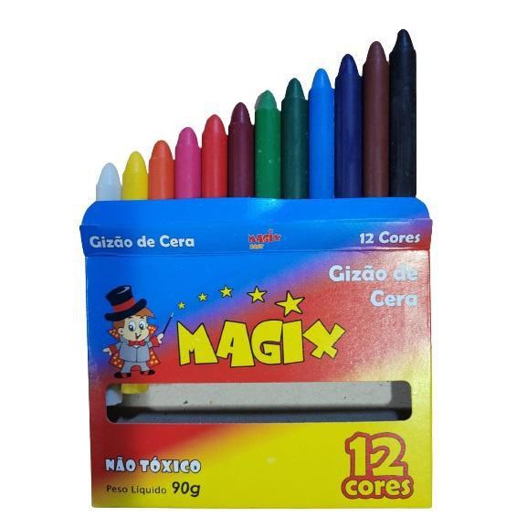 Imagem de Gizão de Cera Magix 12 cores kit 06 unids Atacado