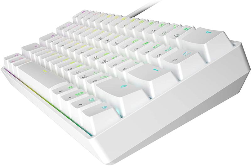 Imagem de GK61, Teclado mecânico GK61, Gateron Yellow Switch, Branco