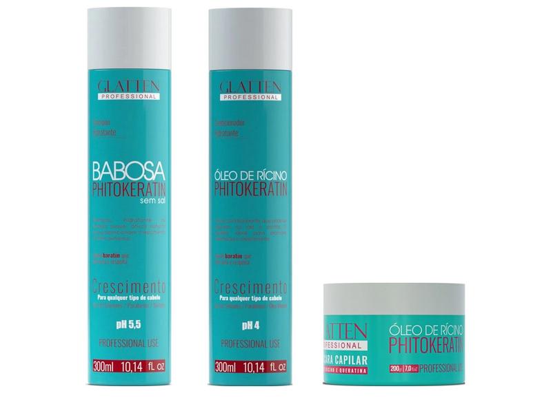 Glatten Phitokeratin Shampoo e Condicionador e Máscara Imagem de Glatten Phitokeratin Shampoo e Condicionador e Máscara