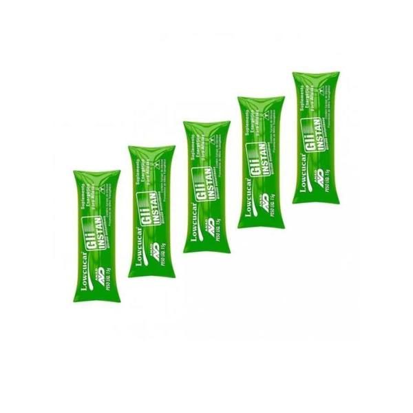 Gli-Instan Glicose Instantânea Lowcucar Menta Display 5X15G Imagem de Gli-Instan Glicose Instantânea Lowcucar Menta Display 5X15G