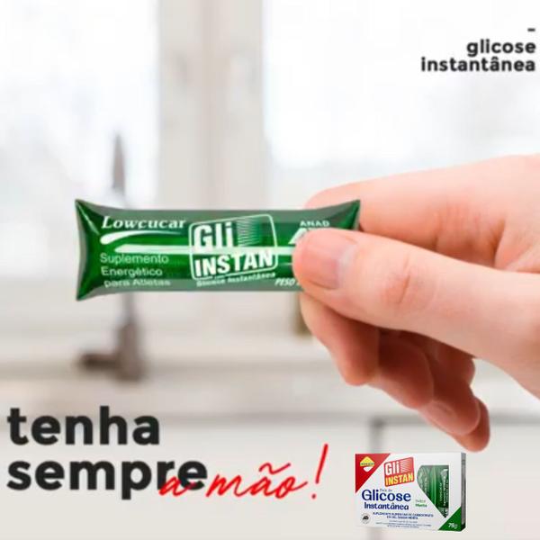 Imagem de Gli-Instan Lowçucar Sabor Menta Glicose Instantânea 5X15G