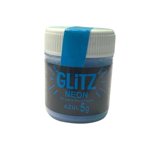 Glitter Comestível Neon Azul Corante Pó Para Decoração - Geral Imagem de Glitter Comestível Neon Azul Corante Pó Para Decoração