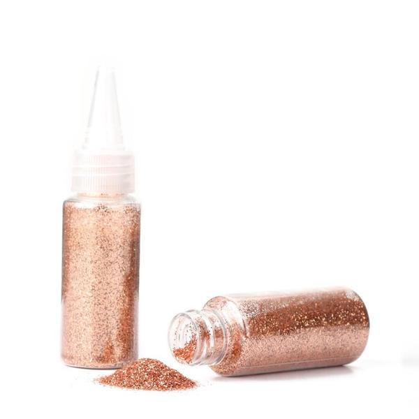 Imagem de Glitter Em Pó Rose Gold Metalizado 20g Purpurina Tubinho Acessório De Decoração Silver Festas