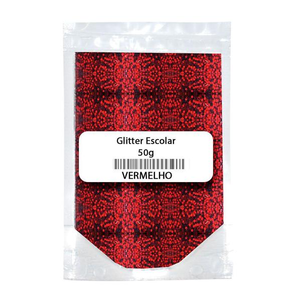 Imagem de Glitter Escolar Gliart 015 Vermelho 50g - PA0697