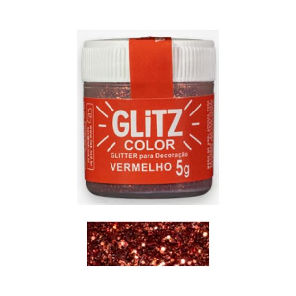 Imagem de Glitter Para Decoração Glitz 5g Efeito Glow Brilho Acabamento E Revestimento Em Bolo Chantilly Fab