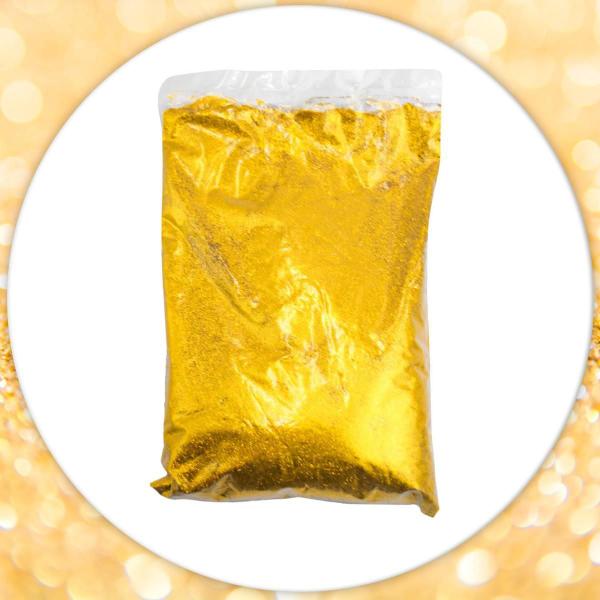 Imagem de Glitter Purpurina Com Brilho Carnaval Festa 500G Dourada