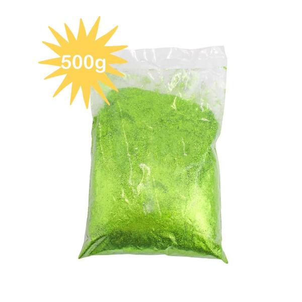 Imagem de Glitter Purpurina Com Brilho Carnaval Festa 500G Verde