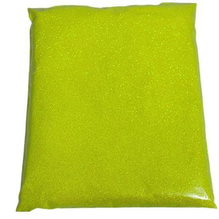 Imagem de Glitter Purpurina Em Pó Neon Irisado Amarelo c/500gr Mm Biju