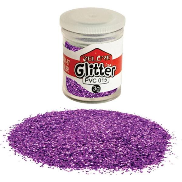 Imagem de Glitter PVC Roxo Potes 3G. (7898413661443)