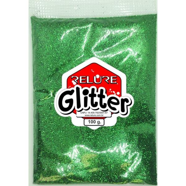 Imagem de Glitter PVC Verde Bandeira 100G.