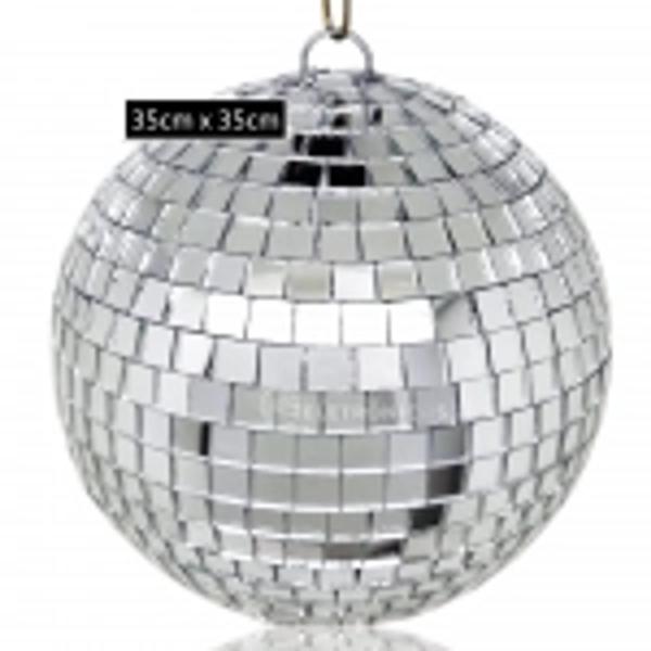 Imagem de Globo Bola Espelhado Refletor Rotativo 30cm Para Discoteca Festa Balada REFG30