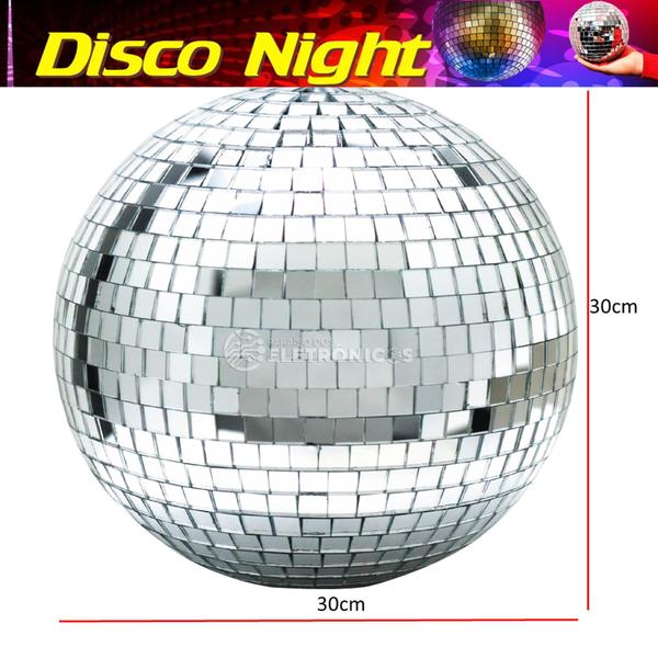 Imagem de Globo Bola Espelhado Refletor Rotativo 30cm Para Discoteca Festa Balada REFG30